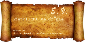 Sternlicht Valéria névjegykártya