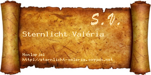 Sternlicht Valéria névjegykártya